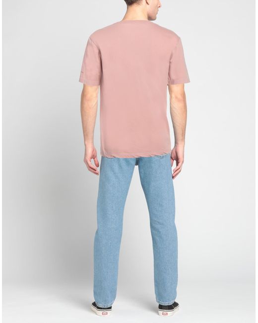 Grey Daniele Alessandrini Pink Daniele Alessandrini Pastel T-Shirt Cotton for men