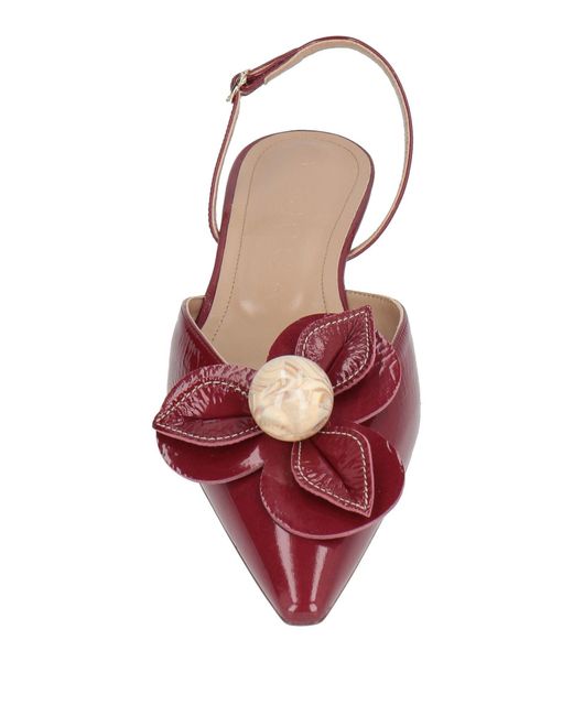 A.Bocca Red Ballet Flats