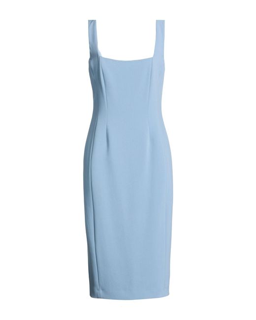Max Mara Blue Midi Dress Viscose, Elastane