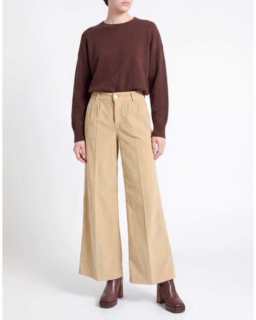 Fracomina Natural Pants Cotton, Elastane