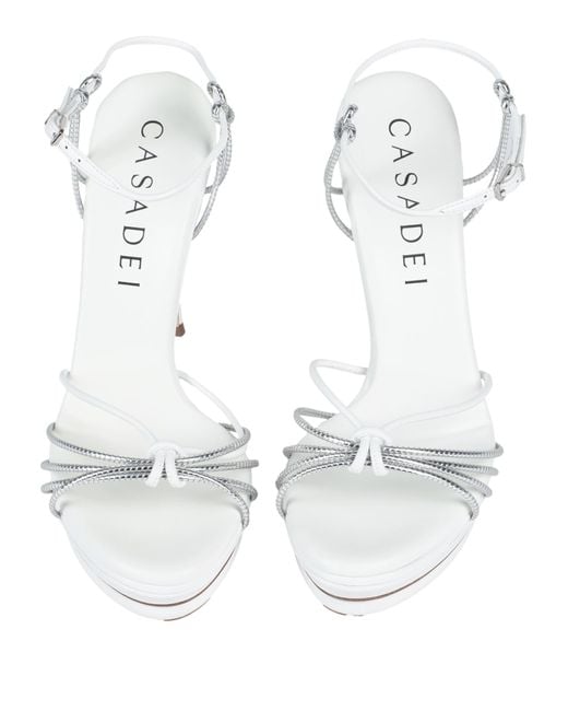 Casadei White Sandals