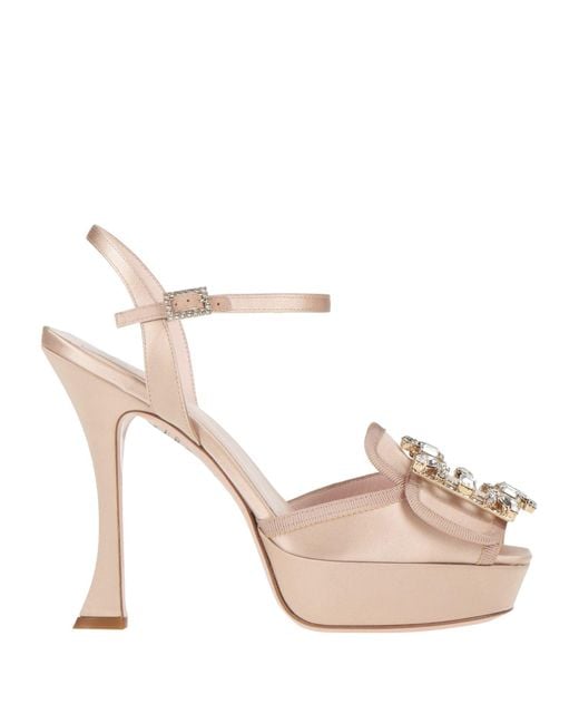 Roger Vivier Natural Blush Sandals Textile Fibers