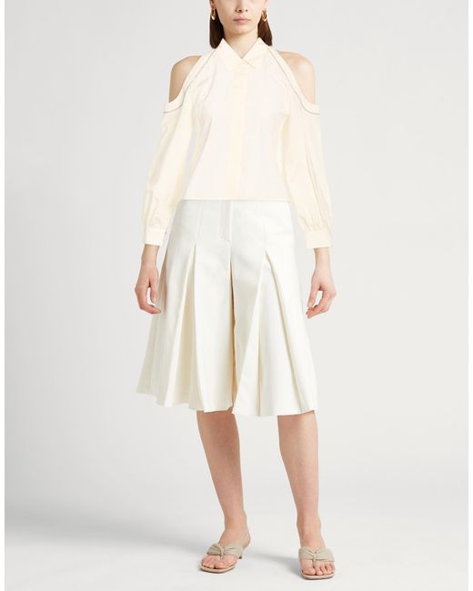Peserico White Ivory Shirt Cotton, Polyester