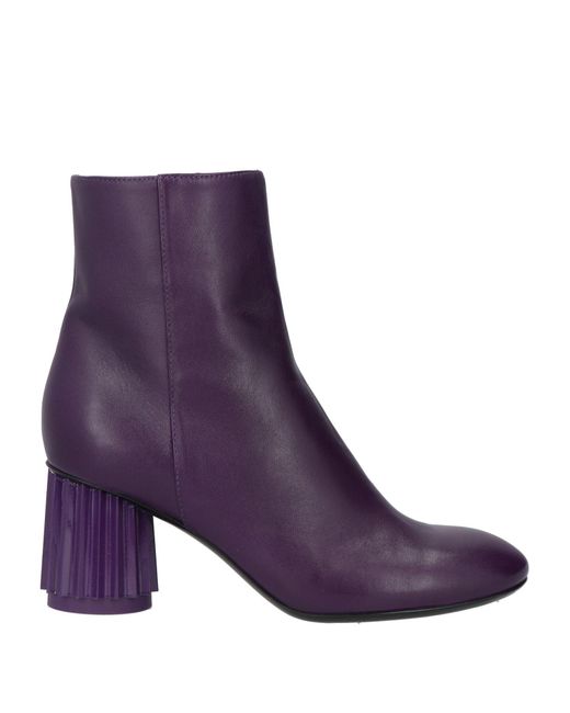 Agl Attilio Giusti Leombruni Purple Ankle Boots Leather