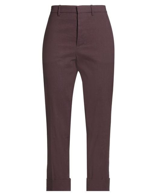 Marni Purple Pants Linen, Viscose, Lycra