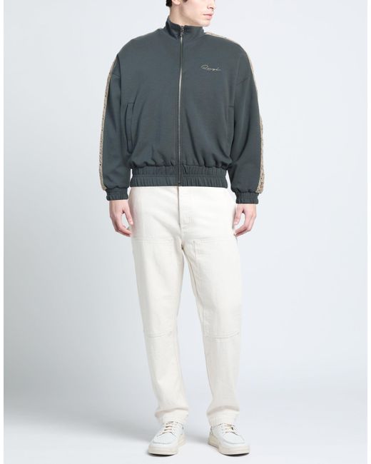 ROUGH Blue Jacket Polyamide, Cotton for men