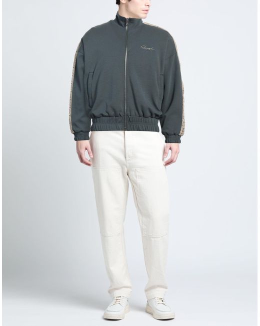 ROUGH Blue Jacket Polyamide, Cotton for men