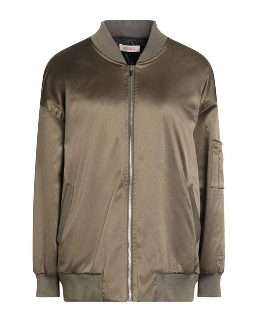 Kontatto Brown Jacket Polyester, Cotton, Elastane
