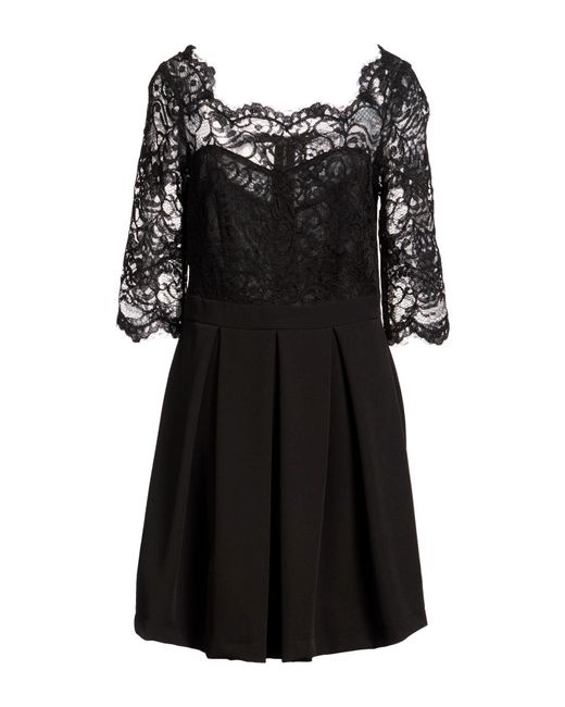 Soallure Black Mini Dress Polyester, Elastane