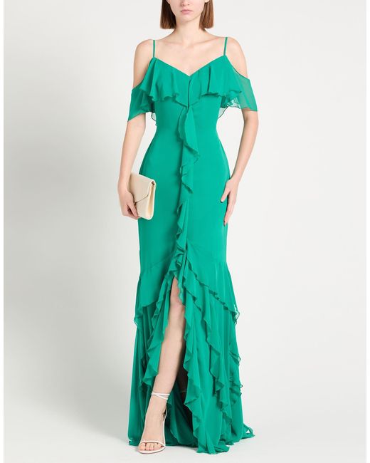 Vera Wang Green Maxi Dress Polyester