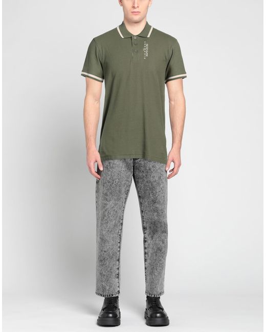 John Richmond Green Polo Shirt Cotton for men