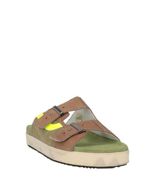 HIDNANDER Multicolor Sandals Leather, Textile Fibers