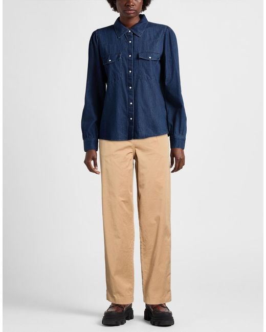 Samsøe & Samsøe Natural Sand Pants Organic Cotton, Linen, Elastane