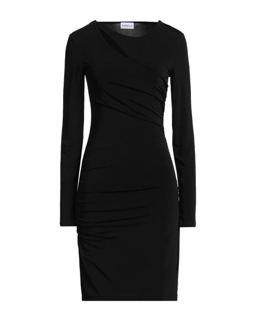 Marella Black Mini Dress Viscose, Elastane