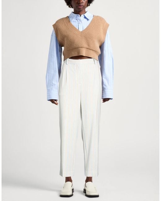 Circolo 1901 White Light Pants Cotton, Elastane