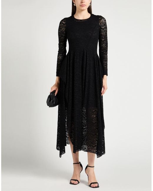 High Black Midi Dress Nylon, Elastane