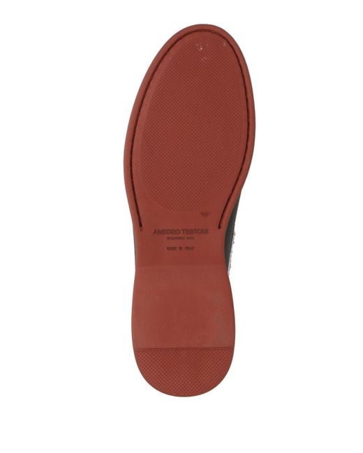 Testoni Blue Loafers Leather for men