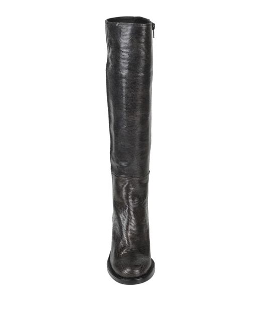 Zinda Black Steel Boot Soft Leather