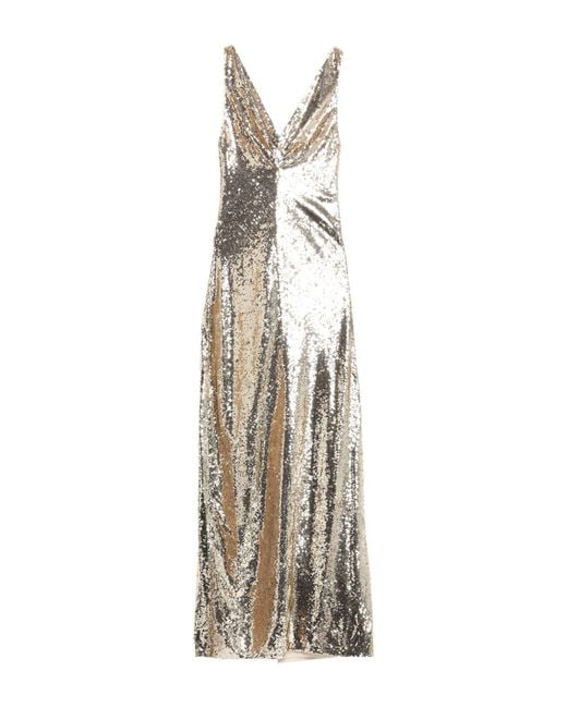 Elisabetta Franchi Metallic Maxi Dress