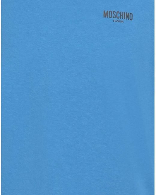 Moschino Blue T-Shirt Cotton, Elastane for men
