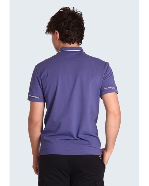 EA7 Poloshirt in Purple für Herren