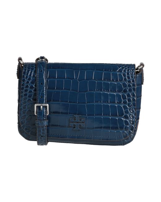 Tory Burch Blue Cross-Body Bag Leather