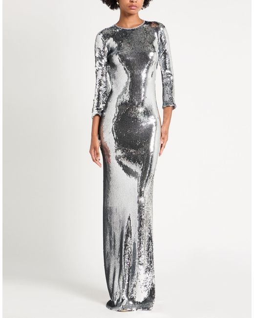 N°21 White Maxi Dress Polyester, Elastane