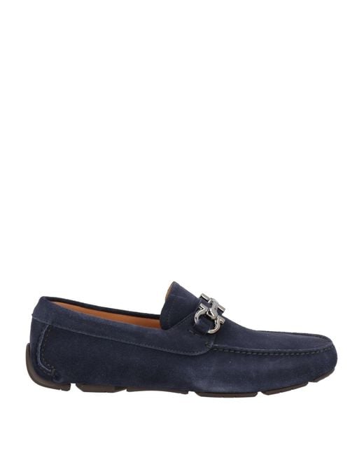Ferragamo Blue Loafers Calfskin for men