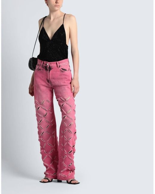 Pantaloni Jeans di Versace in Pink