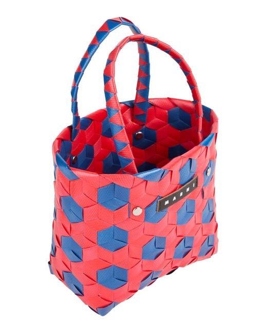 Marni Red Handbag Polypropylene, Leather