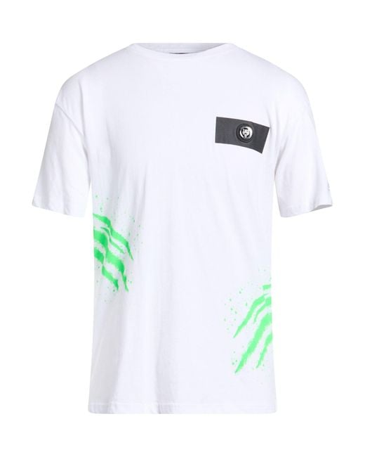 Philipp Plein White T-Shirt Polyester, Cotton for men