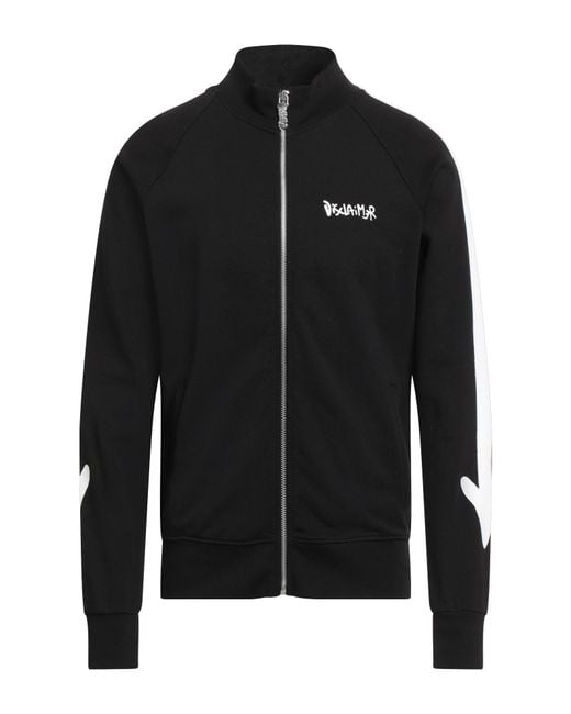 DISCLAIMER Black Sweatshirt Cotton for men