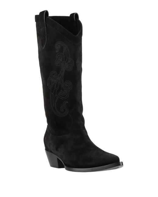 Etro Black Boot Leather