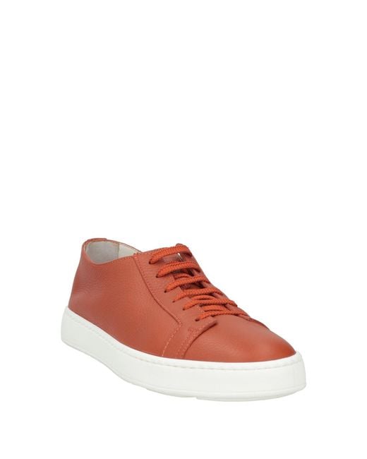 Santoni Brown Sneakers Leather for men