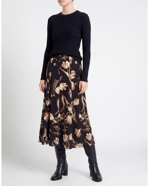 Reformation Black Midi Skirt