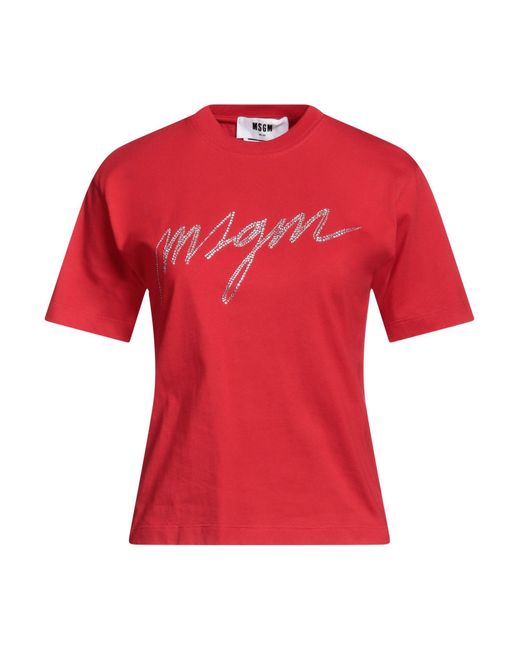 MSGM Red T-shirts