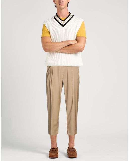 Manuel Ritz Natural Pants Wool, Elastane for men