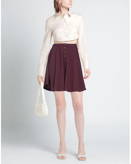 Armani Exchange Mini Skirt in Purple | Lyst
