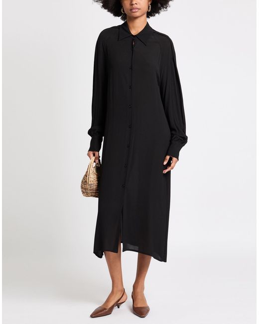 Shirtaporter Black Midi-Kleid