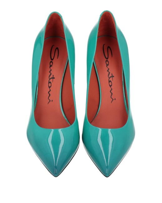 Santoni Green Pumps Leather
