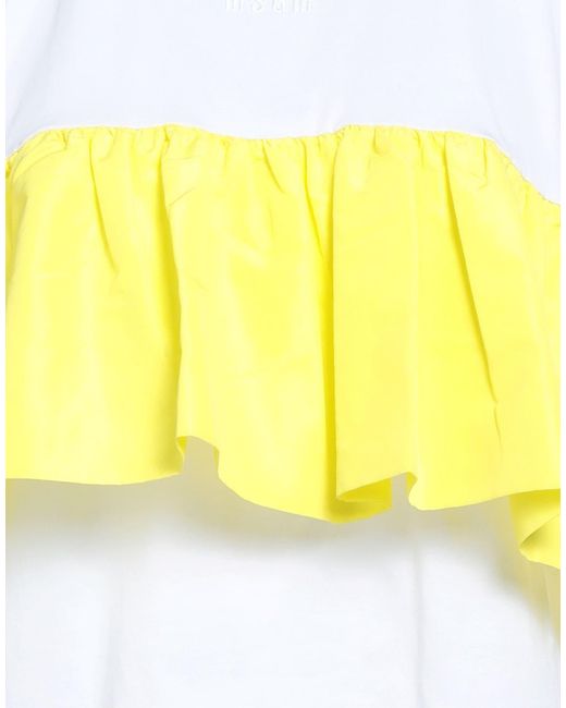 MSGM Yellow T-Shirt Cotton, Polyester