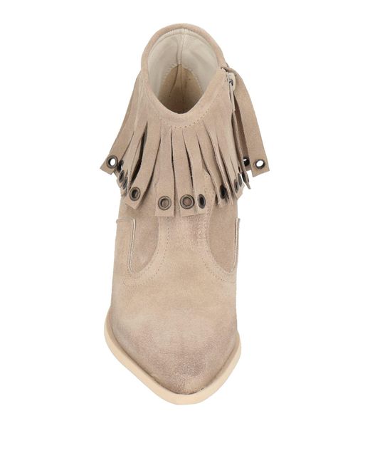 Divine Follie Natural Light Ankle Boots Leather