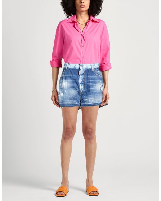 DSquared² Blue Denim Shorts Cotton