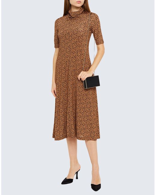 Rosetta Getty Brown Midi Dress