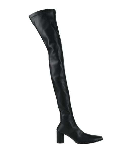 MM6 by Maison Margiela Black Boot Textile Fibers