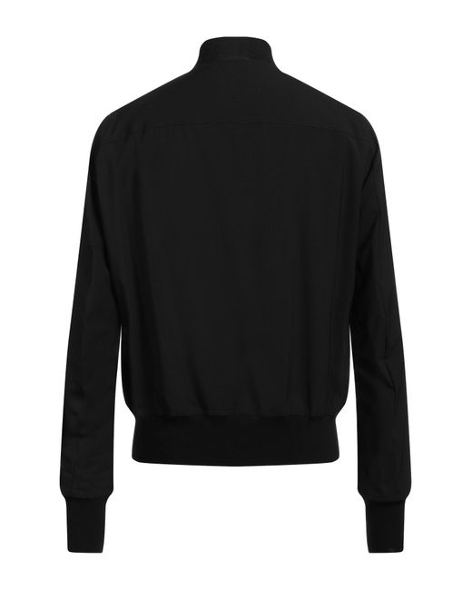 Rick Owens Black Jacket Virgin Wool for men