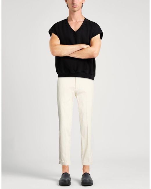 Michael Coal White Pants Cotton, Elastane for men