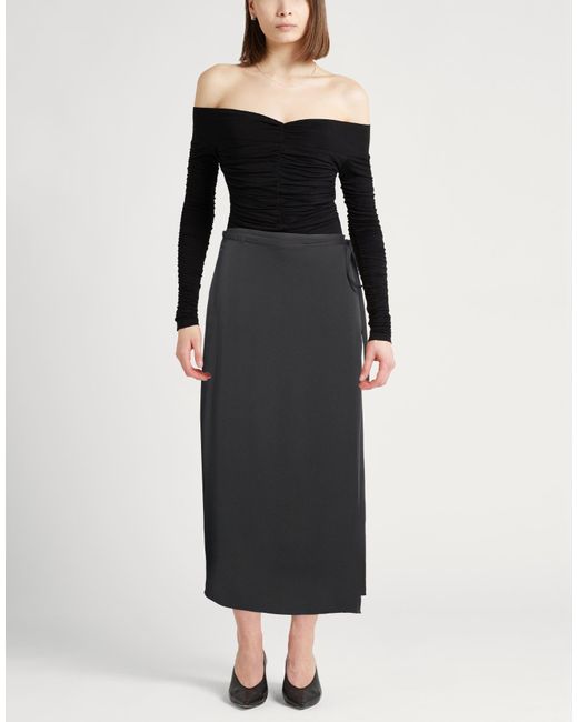 Theory Black Midi Skirt