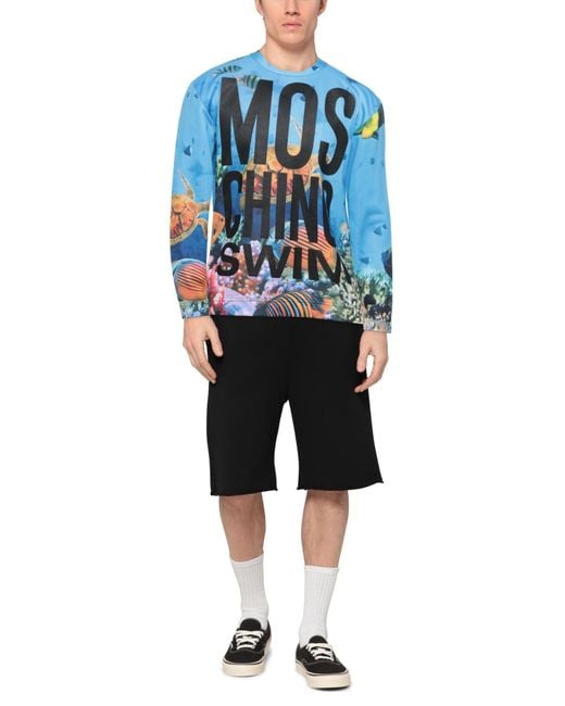 Moschino Blue Sweatshirt for men