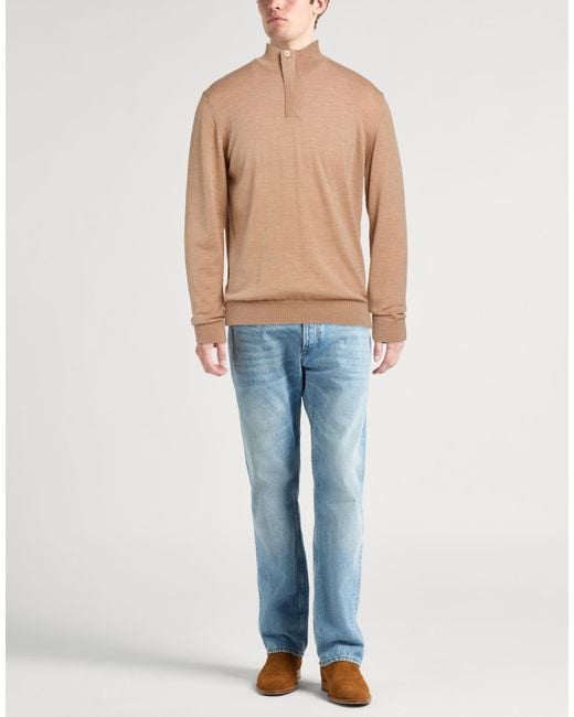 Daniele Fiesoli Natural Turtleneck Merino Wool for men